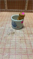 Old spice, shaving mug, with brush