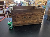 VTG Wooden Crate w/Advertisment