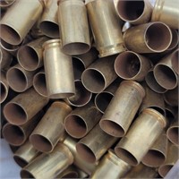 (125) 9mm Polished Brass Casings / Cases