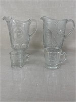 Admiral Dewey Pitchers and Commemorative USA Cups