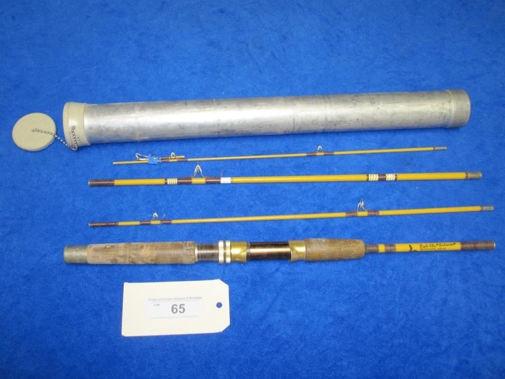 VINTAGE 4 PIECE EAGLE CLAW FISHING ROD WITH CASE
