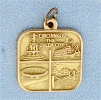 Cincinnati the Queen City Pendant in 14K Yellow Go