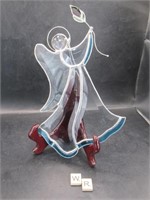 HANDMADE STAINED GLASS ANGEL ORNAMENT