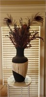 Large Pottery Vase with Arrangement