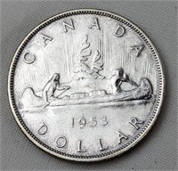 1953 CAD SILVER DOLLAR