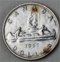 1957 CAD SILVER DOLLAR