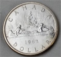 1963 CAD SILVER DOLLAR