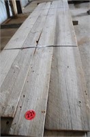 600 sq ft weathered barn boards, some 18" wide, 15