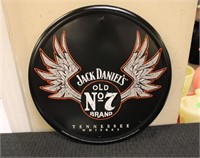 Round metal Jack Daniels sign