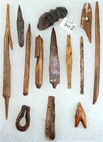 Frame of 13 Inuit Relics