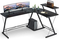 Coleshome Computer Desk with Large Monitor Stand