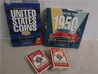 Coin & Cars Book & Playing Cards