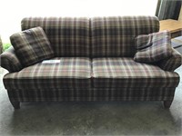 PLAID COUCH & PILLOWS