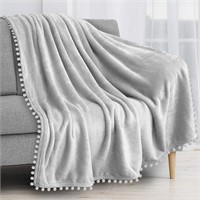 Throw Blanket 50x60 (Light Grey/Silver)
