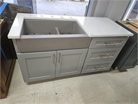 Sink and Cabinet with top 62" X 26" X 36"