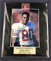 Jerry Rice Signed 8 X 10 Matted Photo With COA