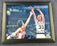 Larry Bird Signed And Framed 8 X 10 Photo With COA