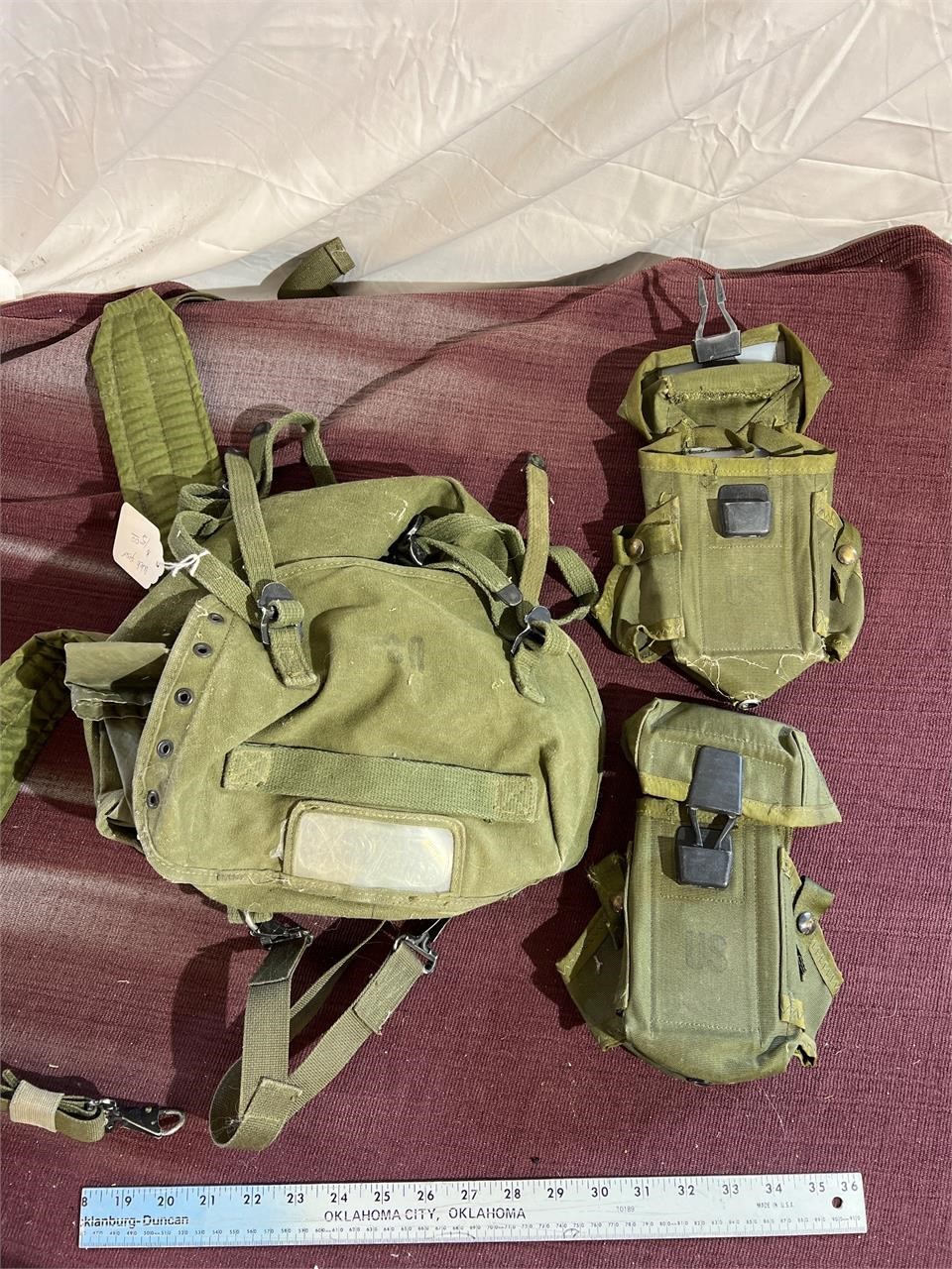 Group of military bags