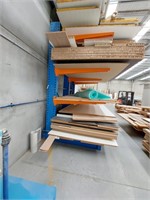 Single Sided 4 Tiered Panel Board Storage Rack