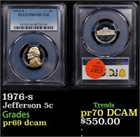 Proof PCGS 1976-s Jefferson Nickel 5c Graded pr69