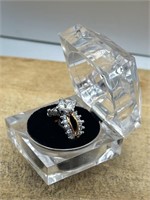 Sterling Silver Cubic Zirconia Ring Size 8