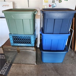 6 Containers Trunk Storage Bins Crate