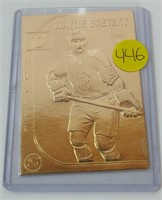 GOLD WAYNE GRETZKY NHL OILERS CARD MARKED ROOKIE