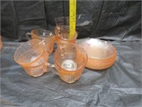 8 American Sweetheart Cups & 9 Saucers