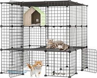 Large Cat Cage Cat Playpen Detachable 1-4 Cats