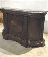 Heavy Wooden Dry Bar W/Marble Top. Z12A