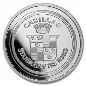 Cadillac "la Mothe Cadillac" Logo 1 Oz Silver