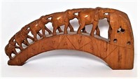 Wood Carved Elephant Sculpture