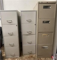Filing Cabinets; 3ct