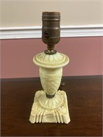 Vintage Slag glass table lamp, works, needs