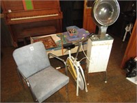 BEAUTY SHOP CHAIR , HAIR DRYER, EXERCISER BICYCLE