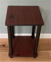 13" square side table