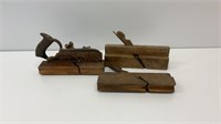 (3) Wood Molding planes- one is a Stanley #78