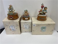 LOT OF 3 CHERISHED TEDDIES MUSIC BOXES