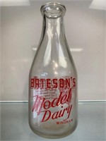 Bateson's Wingham Dairy Bottle
