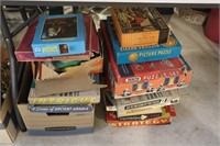 Large lot of old board games & puzzles including