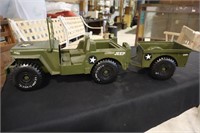 Empire US Army CJ jeep and trailer 1973