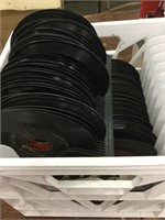 Crate full of records with holders