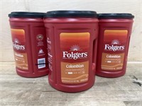 3- 40.3 oz Colombian Folgers coffee