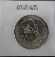 1961 Mexico .100 Silver Peso