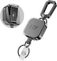 ELV Retractable ID Holder  Metal - 31 Cord