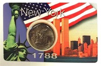 2001 USA New York .25¢ in Wallet Sized Card