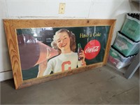 AWESOME!! FRAMED COCA COLA GIRL POSTER!!