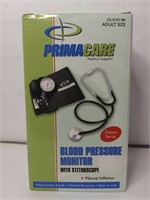 PRIMA CARE BLOOD PRESSURE MONITOR WITH STETHOSCOPE