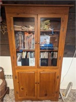 Wooden China Cabinet - 39.75" x 77" x 12"