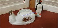 Vintage tape dispenser and japan penguin